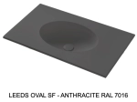 Plan vasque lavabo sur mesure : L 60 à 201 x P 40 à 51 cm, finition lisse mate, 10 couleurs au choix, Anti bactérien, résine Akrytan® teinté dans la masse, Livraison Offerte.